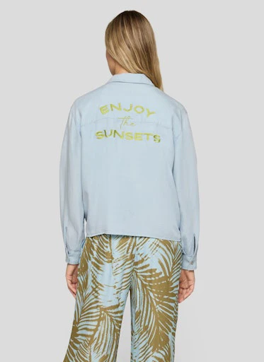 Blouses lange mouw blauw Rabe - Image 4