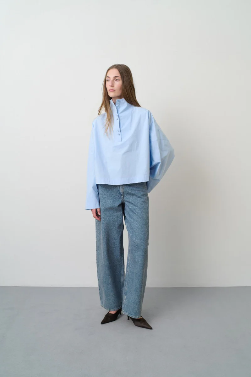 Blouses lange mouw blauw REMAIN - Image 5
