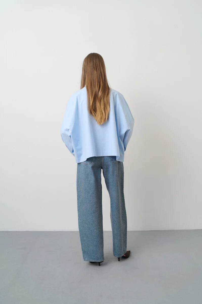 Blouses lange mouw blauw REMAIN - Image 6