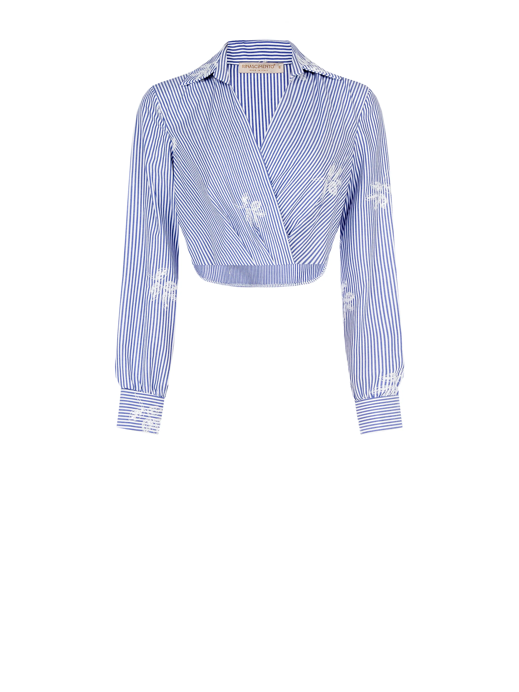 Blouses lange mouw blauw Rinascimento