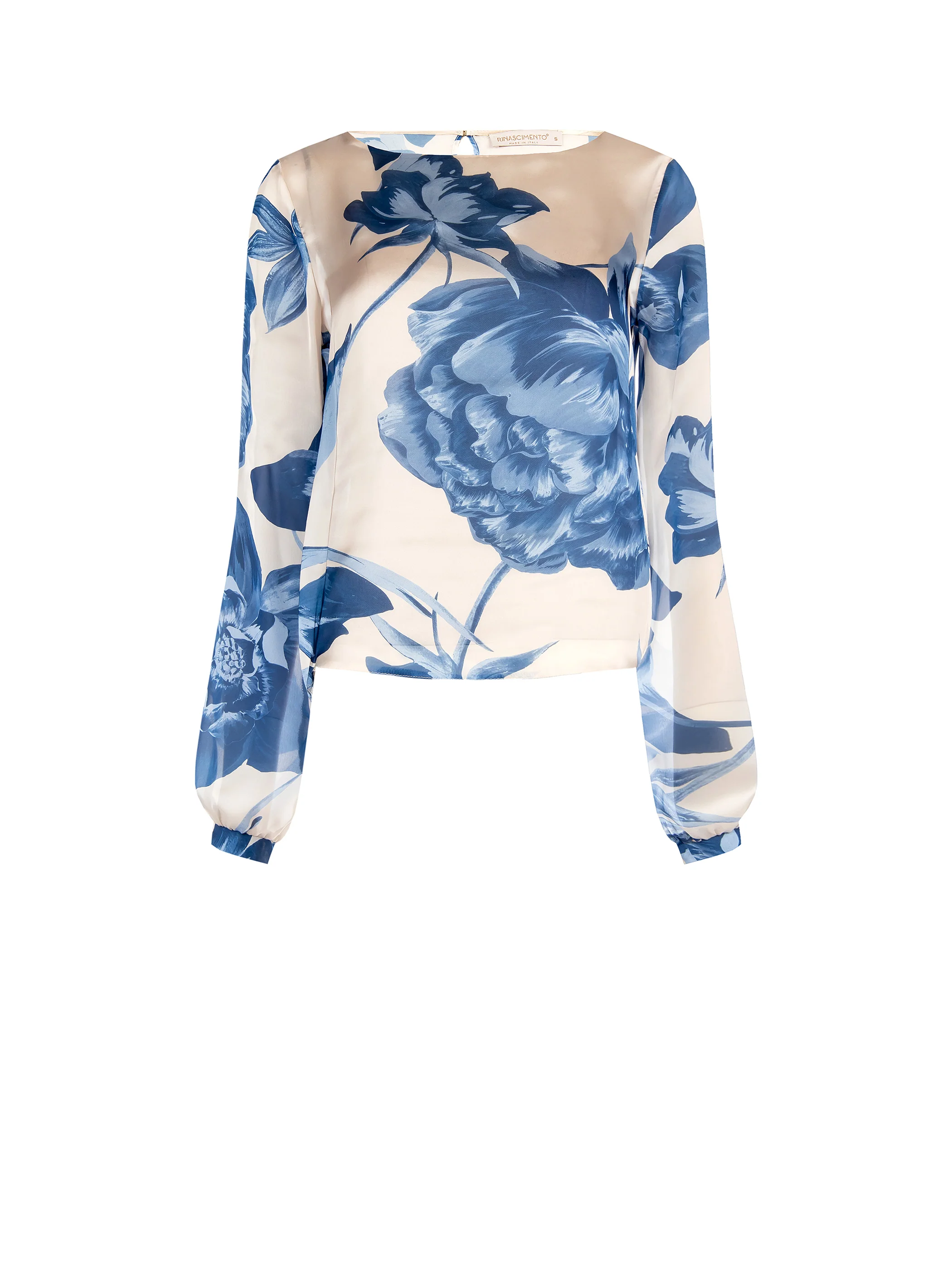 Blouses lange mouw blauw Rinascimento