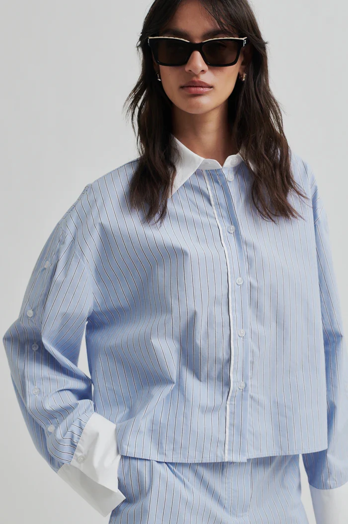 Blouses lange mouw blauw Second Female - Image 2