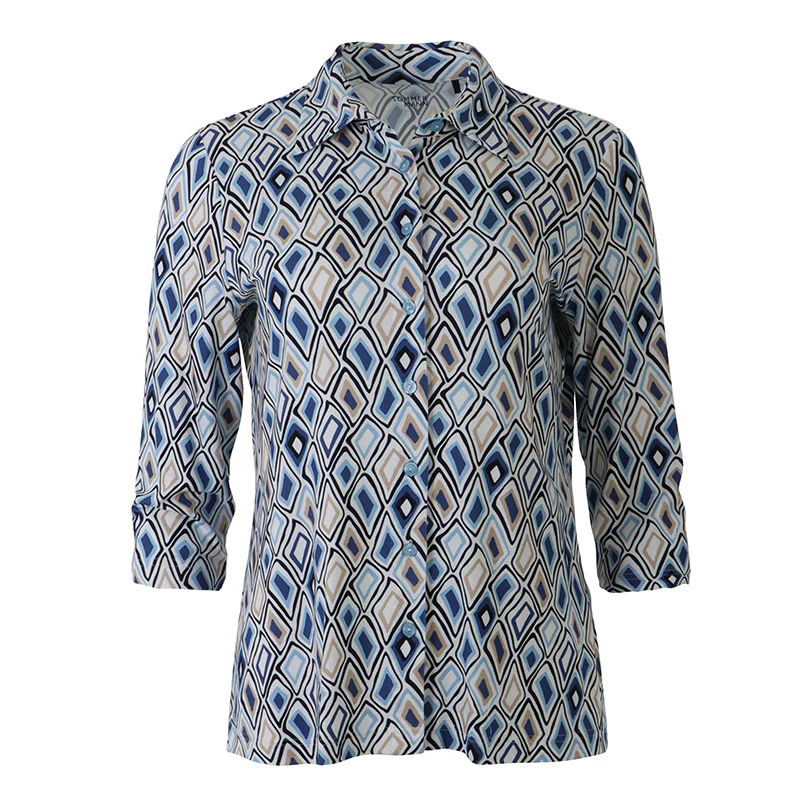 Blouses lange mouw blauw Sommermann