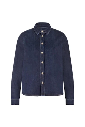 Blouses lange mouw blauw Studio Anneloes