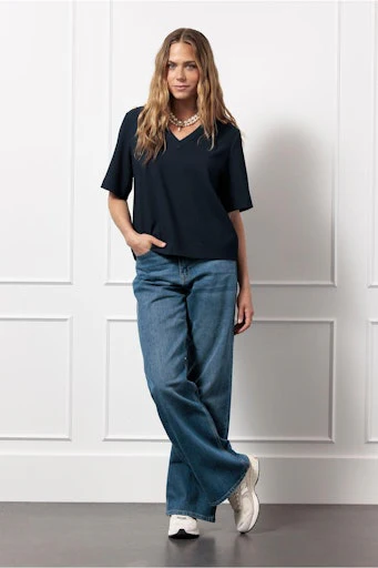 T-shirts korte mouw navy Studio Anneloes - Image 2