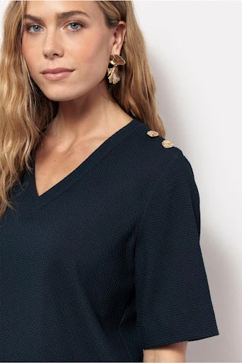 T-shirts korte mouw navy Studio Anneloes - Image 4