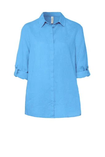 Blouses lange mouw blauw TONI