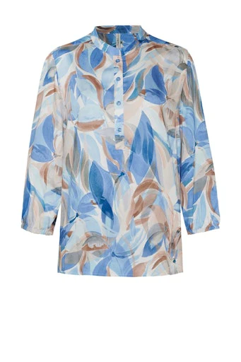 Blouses lange mouw blauw TONI
