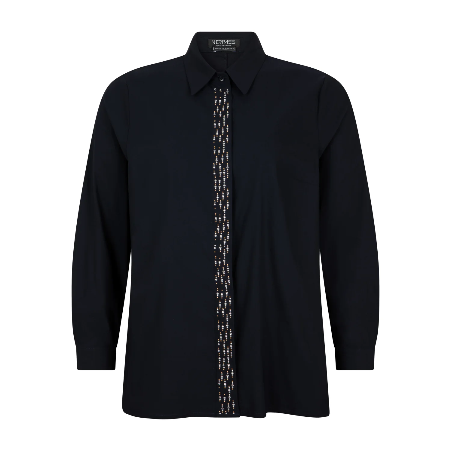 Blouses lange mouw blauw Verpass
