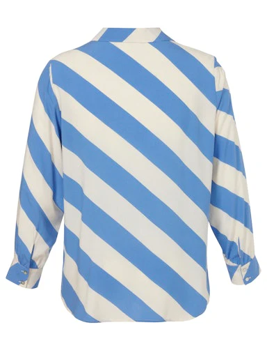 Blouses lange mouw blauw Via Appia Due - Image 2