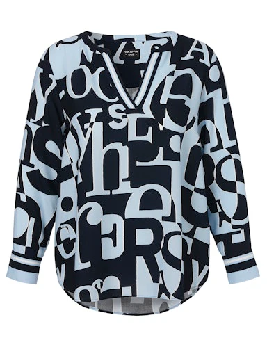 Blouses lange mouw blauw Via Appia Due