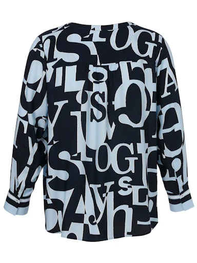 Blouses lange mouw blauw Via Appia Due - Image 2
