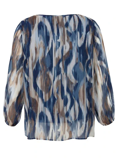 Blouses lange mouw blauw Via Appia Due - Image 2
