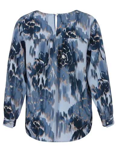 Blouses lange mouw blauw Via Appia Due - Image 2