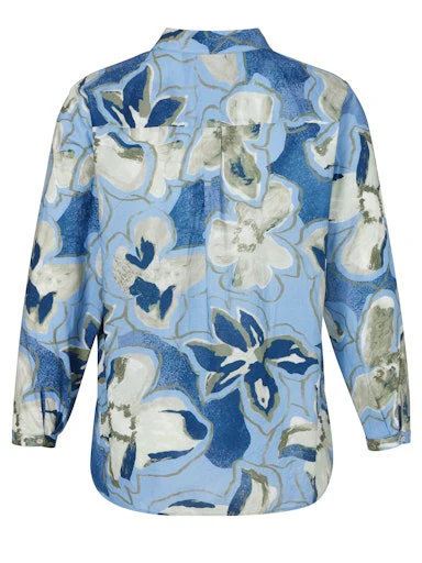 Blouses lange mouw blauw Via Appia Due - Image 2