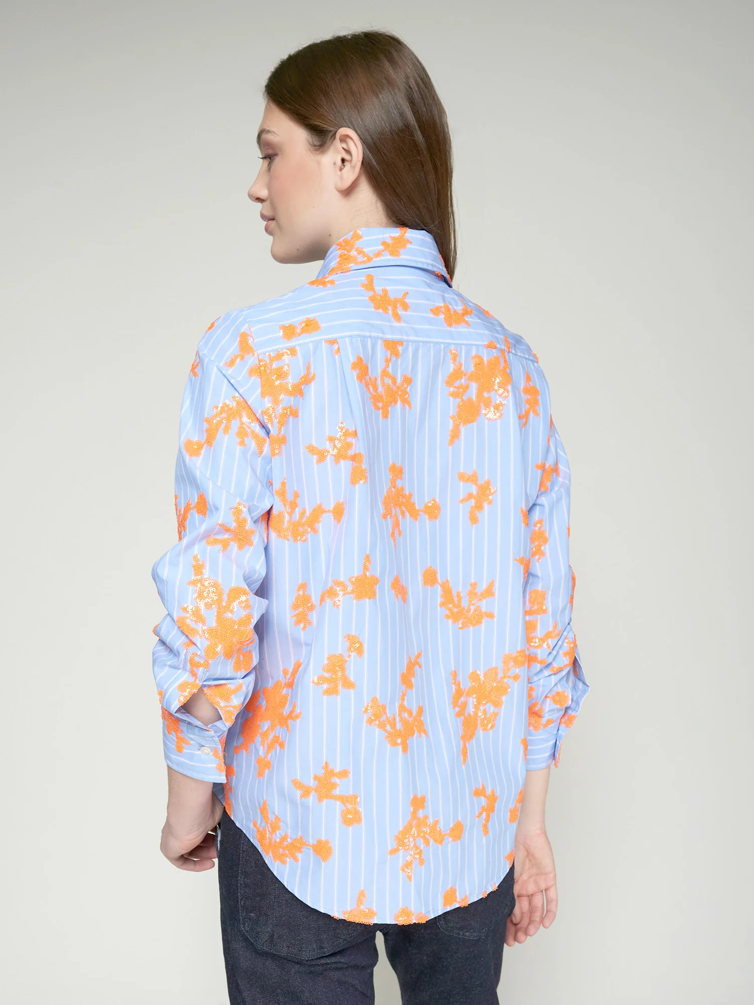 Blouses lange mouw blauw Vilagallo - Image 2