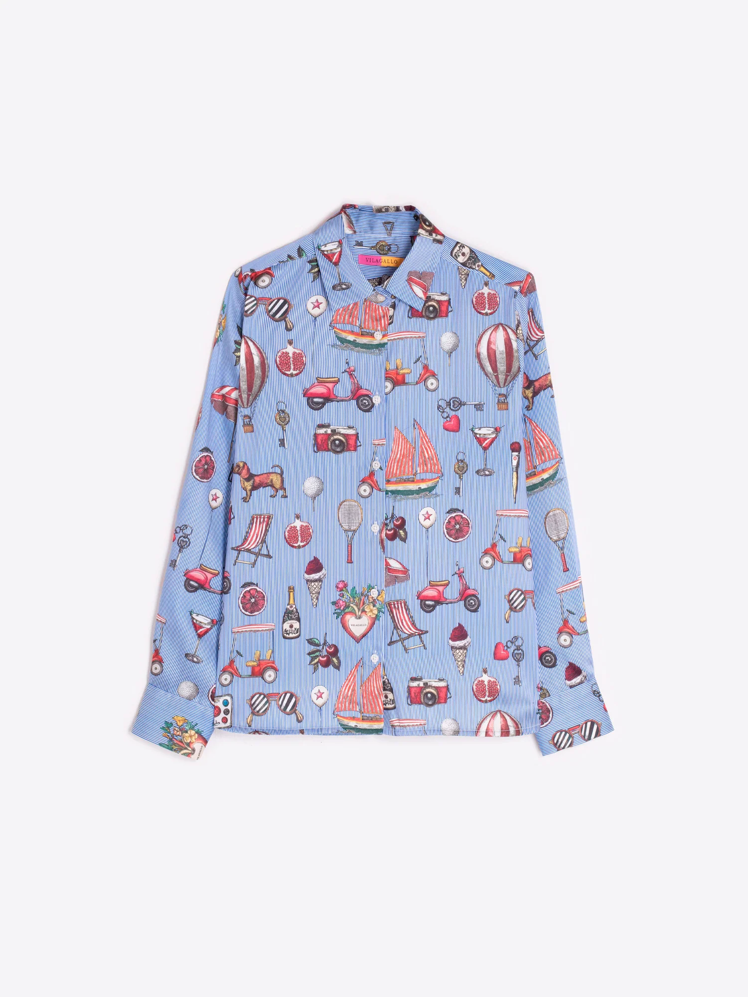 Blouses lange mouw blauw Vilagallo - Image 4