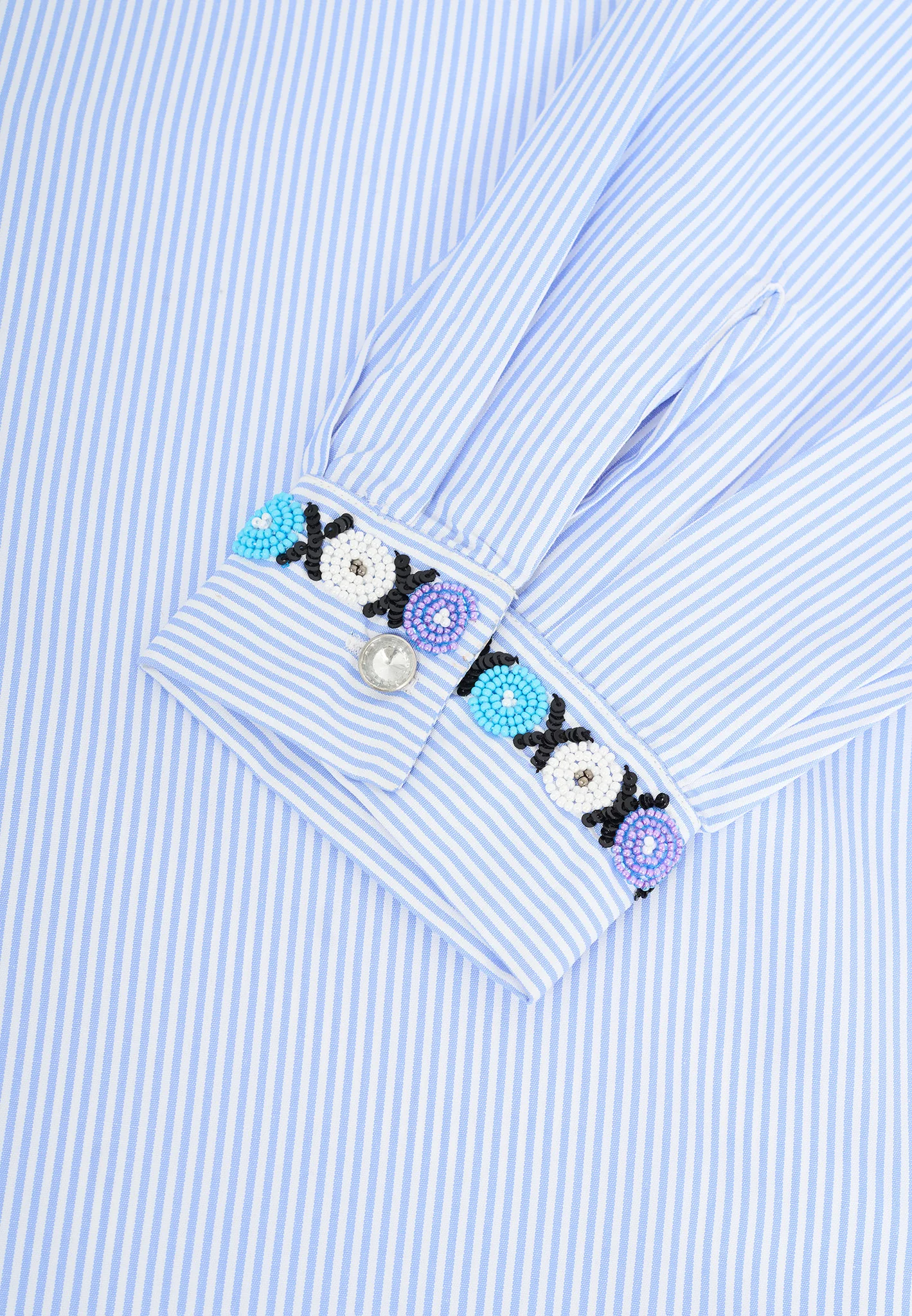Blouses lange mouw blauw Yoek - Image 3