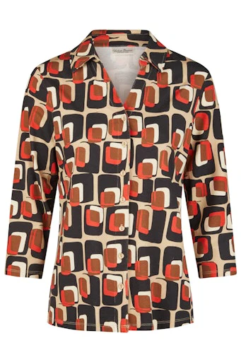 Blouses lange mouw bruin Barbara Lebek