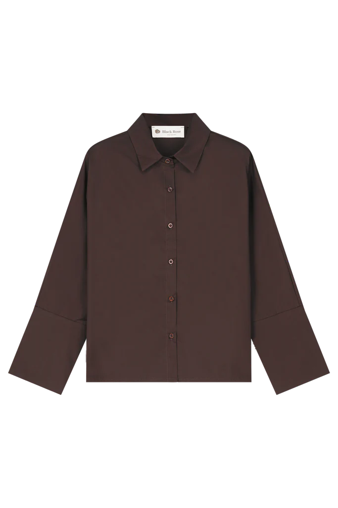 Blouses lange mouw bruin BLACK ROSE