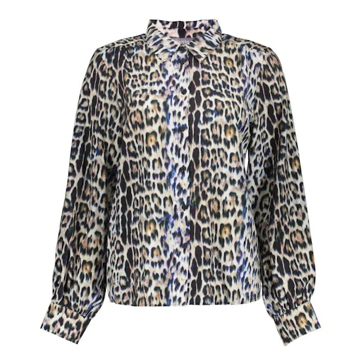 Blouses lange mouw bruin Geisha - Image 2