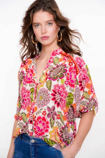 Blouses lange mouw multicolor Geisha - Image 3