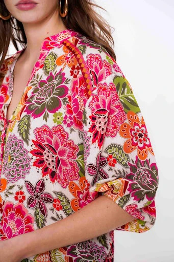 Blouses lange mouw multicolor Geisha - Image 5