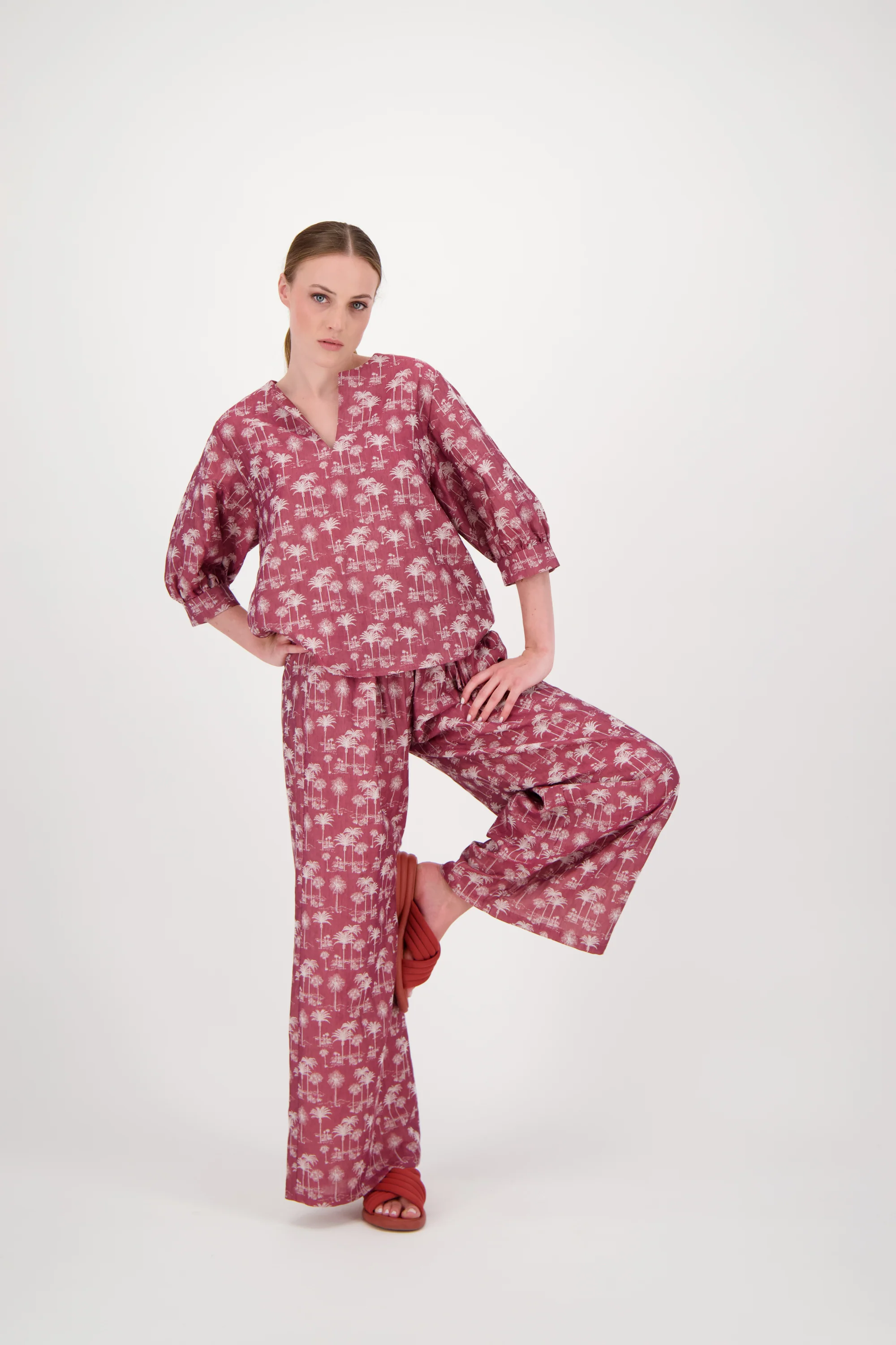 Blouses lange mouw bruin Hampton Bays