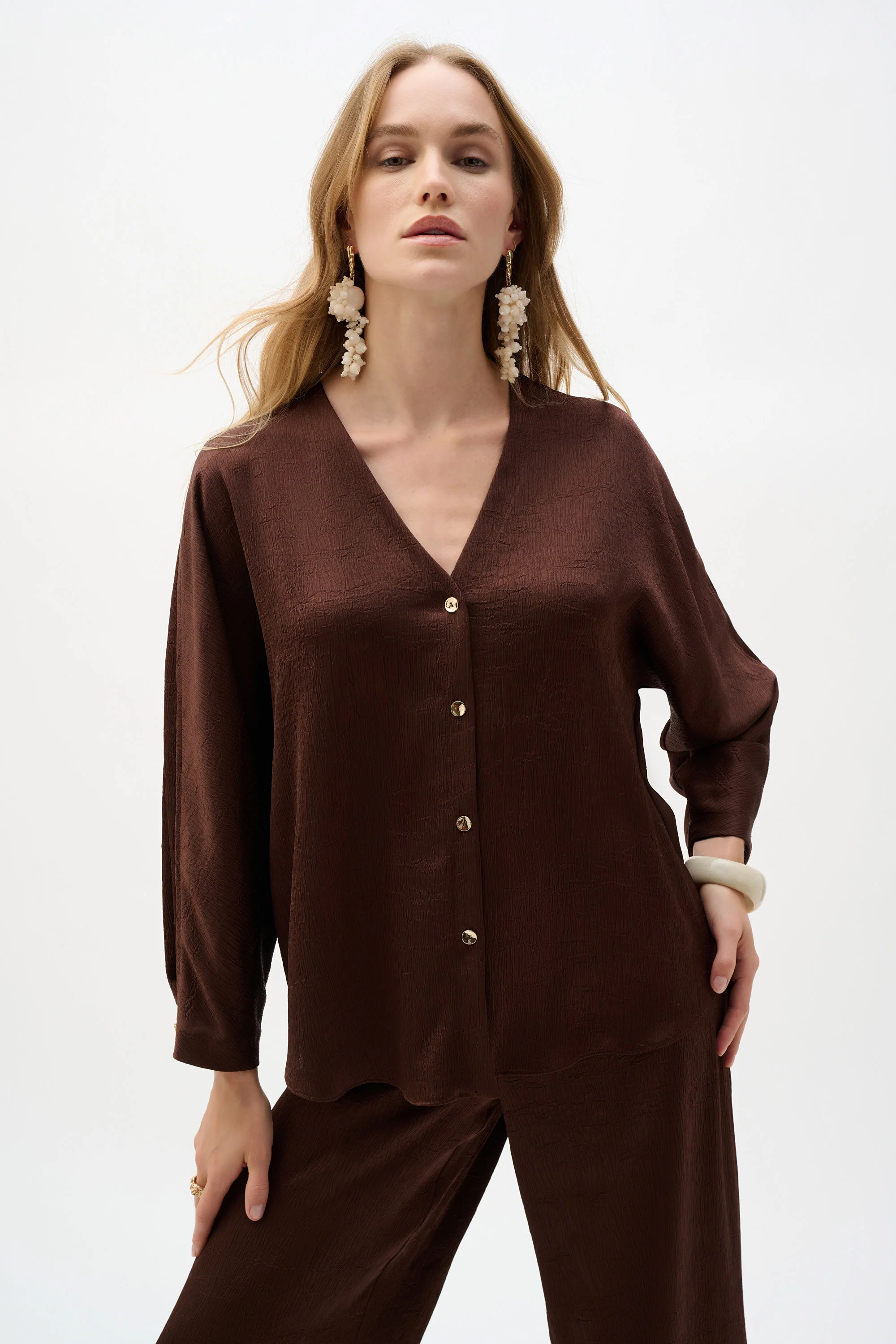 Blouses lange mouw bruin Joseph Ribkoff - Image 2