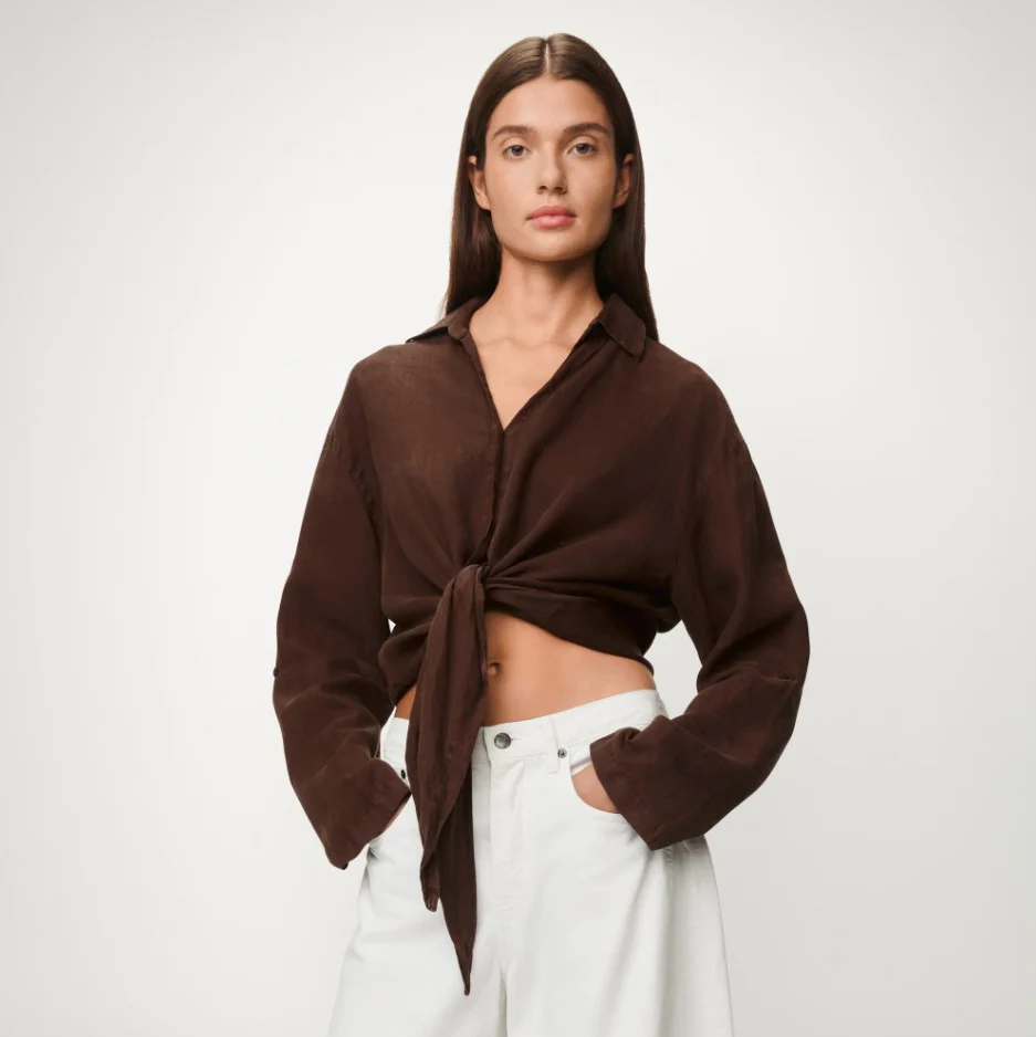Blouses lange mouw bruin Lois Jeans