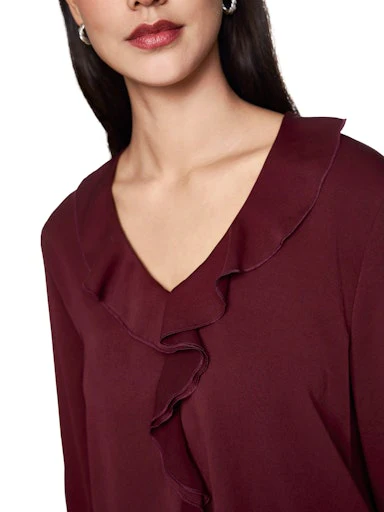 Blouses lange mouw bordeaux Marc Cain - Image 4