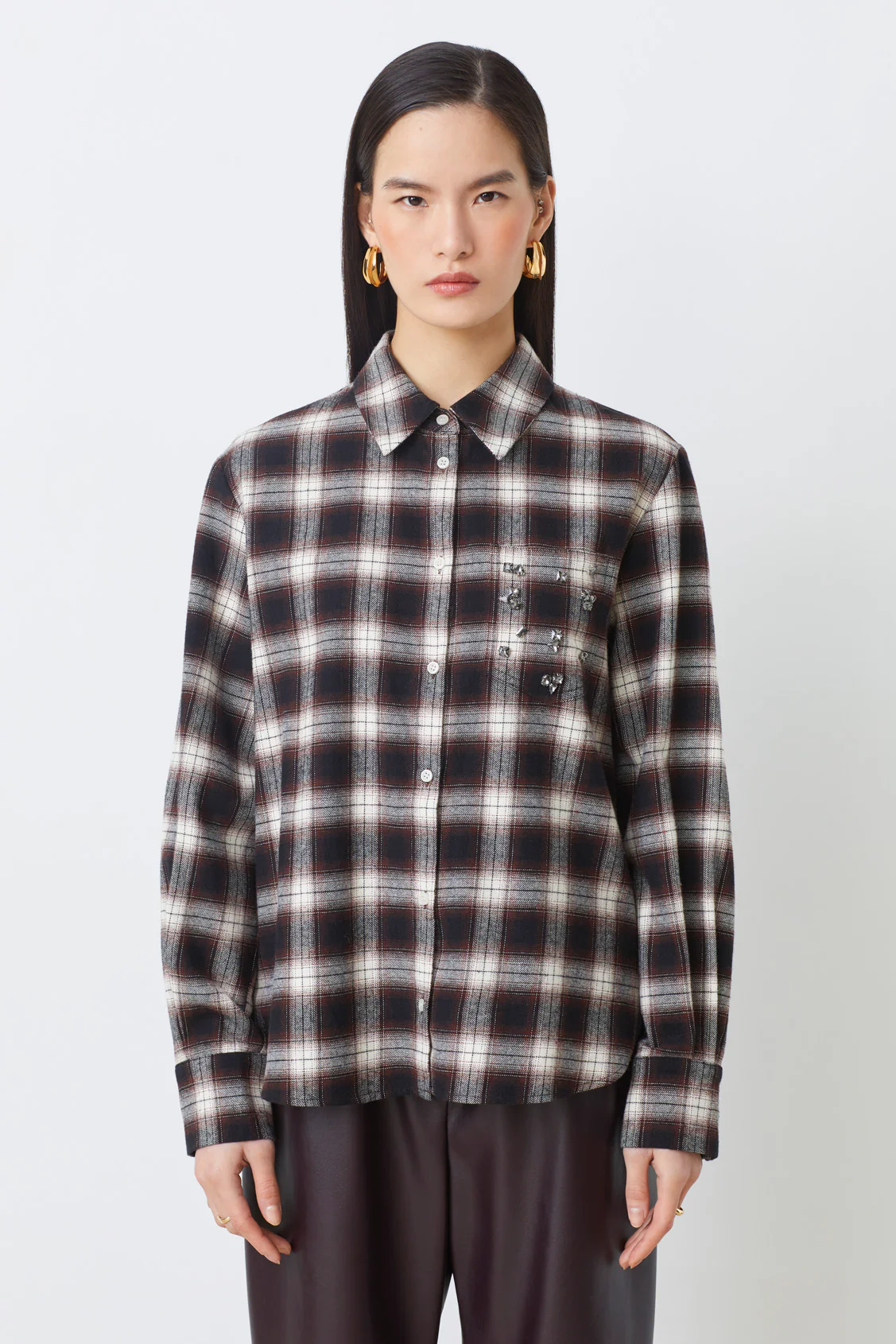 Blouses lange mouw bruin Suncoo Paris