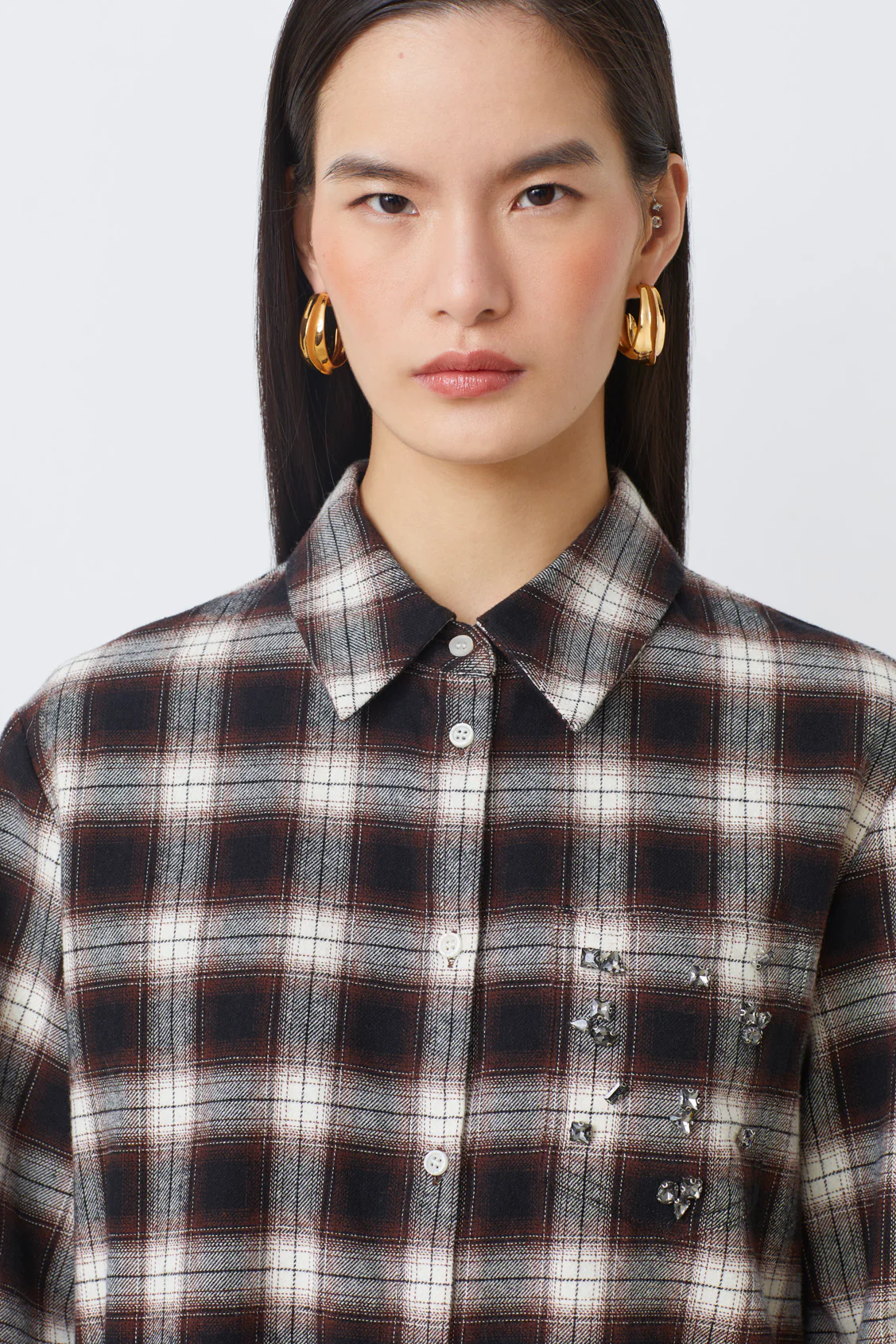Blouses lange mouw bruin Suncoo Paris - Image 4