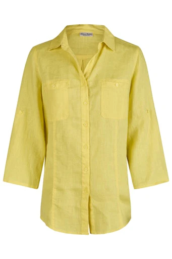 Blouses lange mouw geel Barbara Lebek