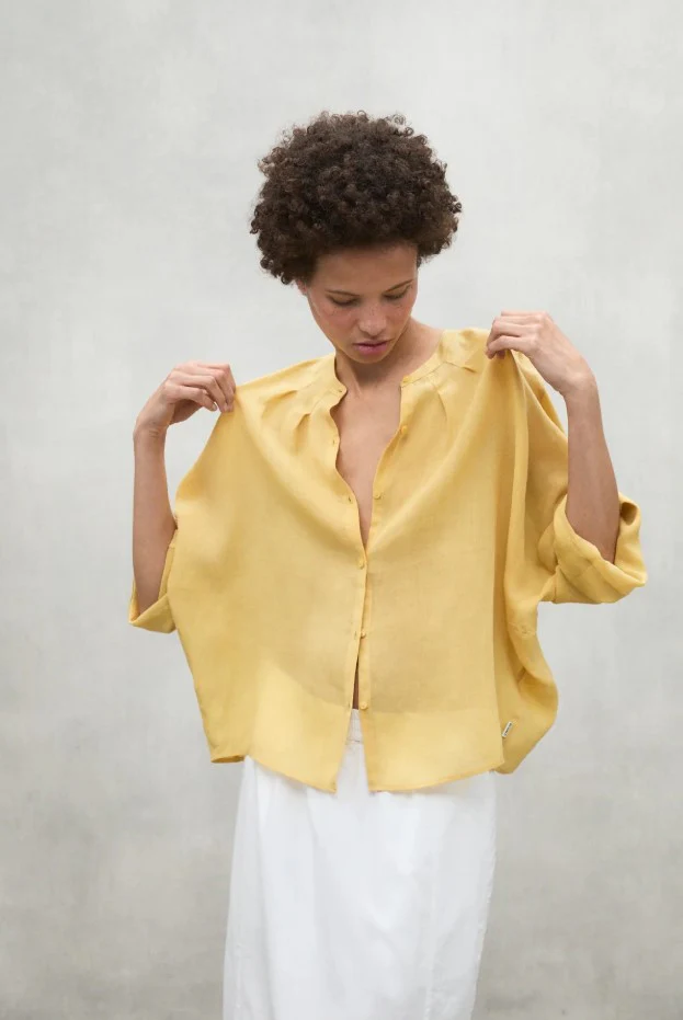 Blouses lange mouw geel ECOALF