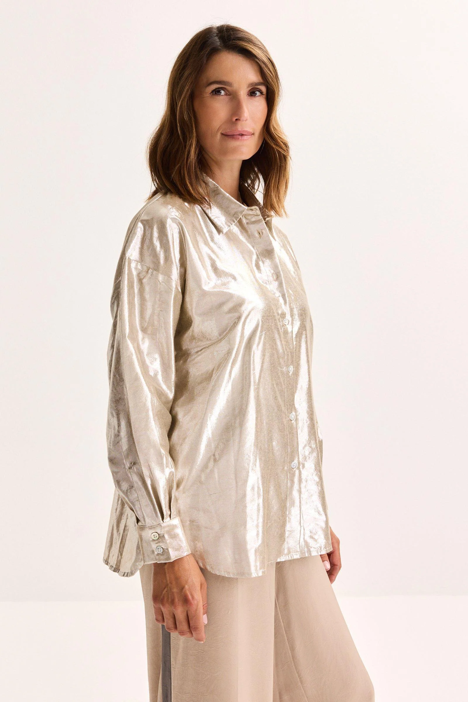 Blouses lange mouw goud Améline - Image 4
