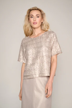 Blouses korte mouw goud Marie Méro