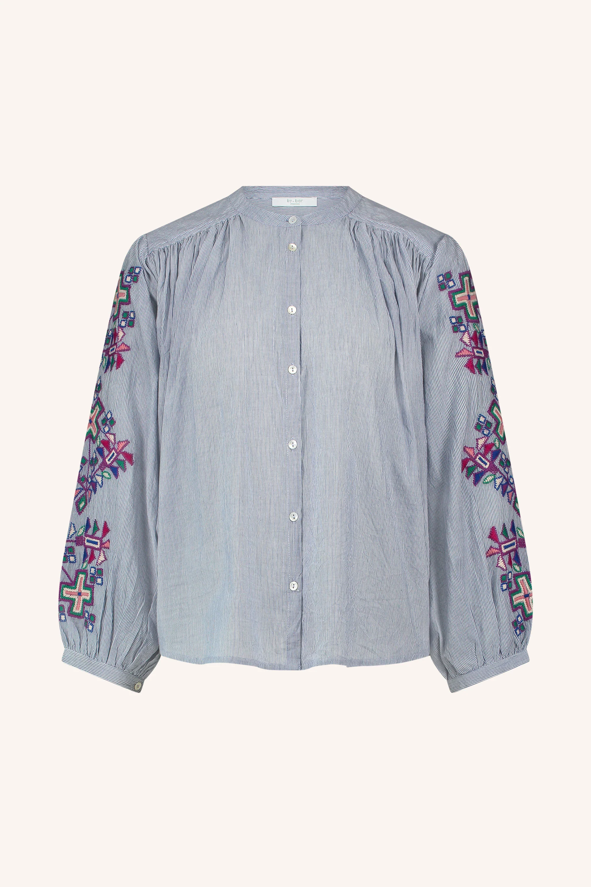 Blouses lange mouw grijs by-bar - Image 2
