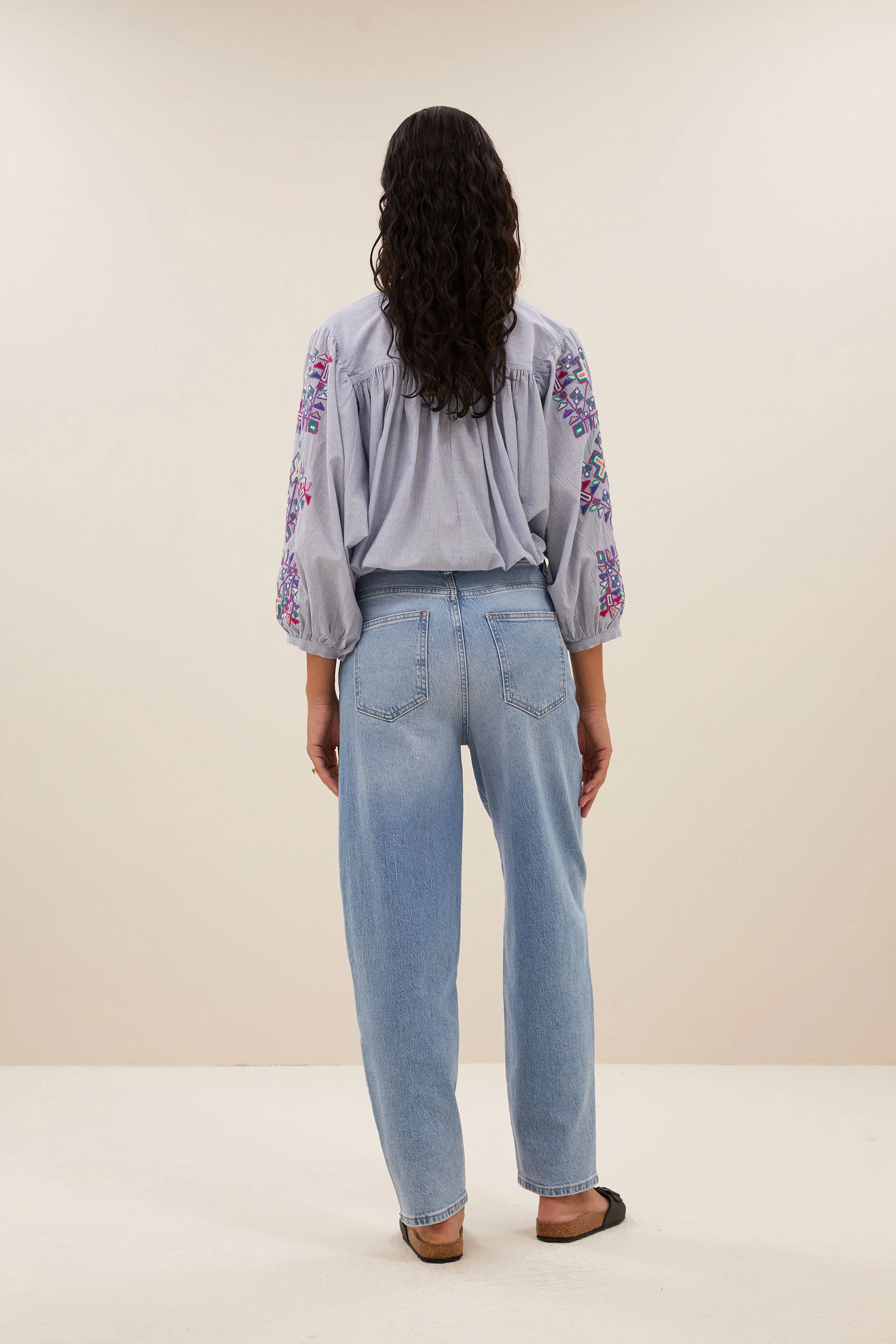 Blouses lange mouw grijs by-bar - Image 3
