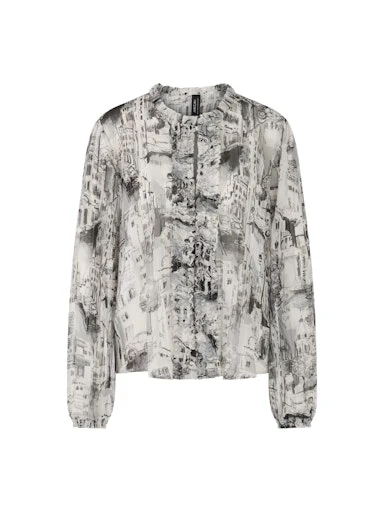 Blouses lange mouw grijs Marc Cain - Image 2