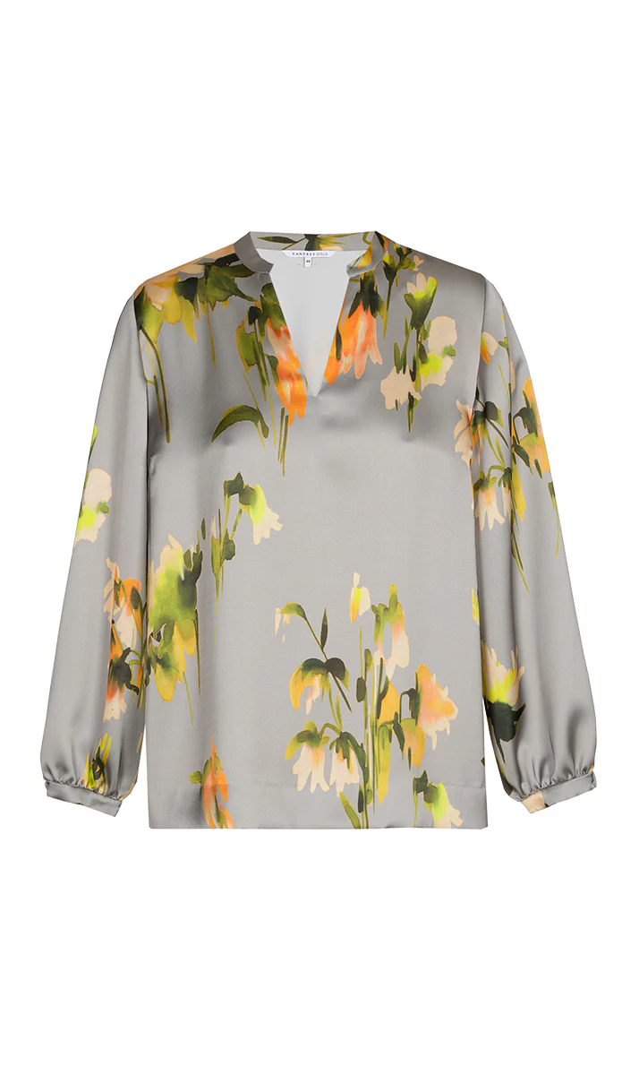 Blouses lange mouw grijs Xandres Gold
