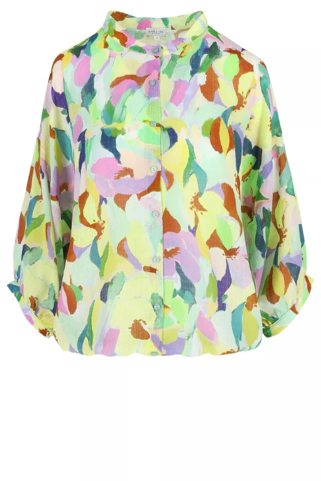 Blouses lange mouw groen Améline - Image 4