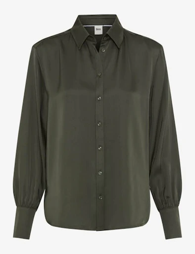 Blouses lange mouw groen BRAX