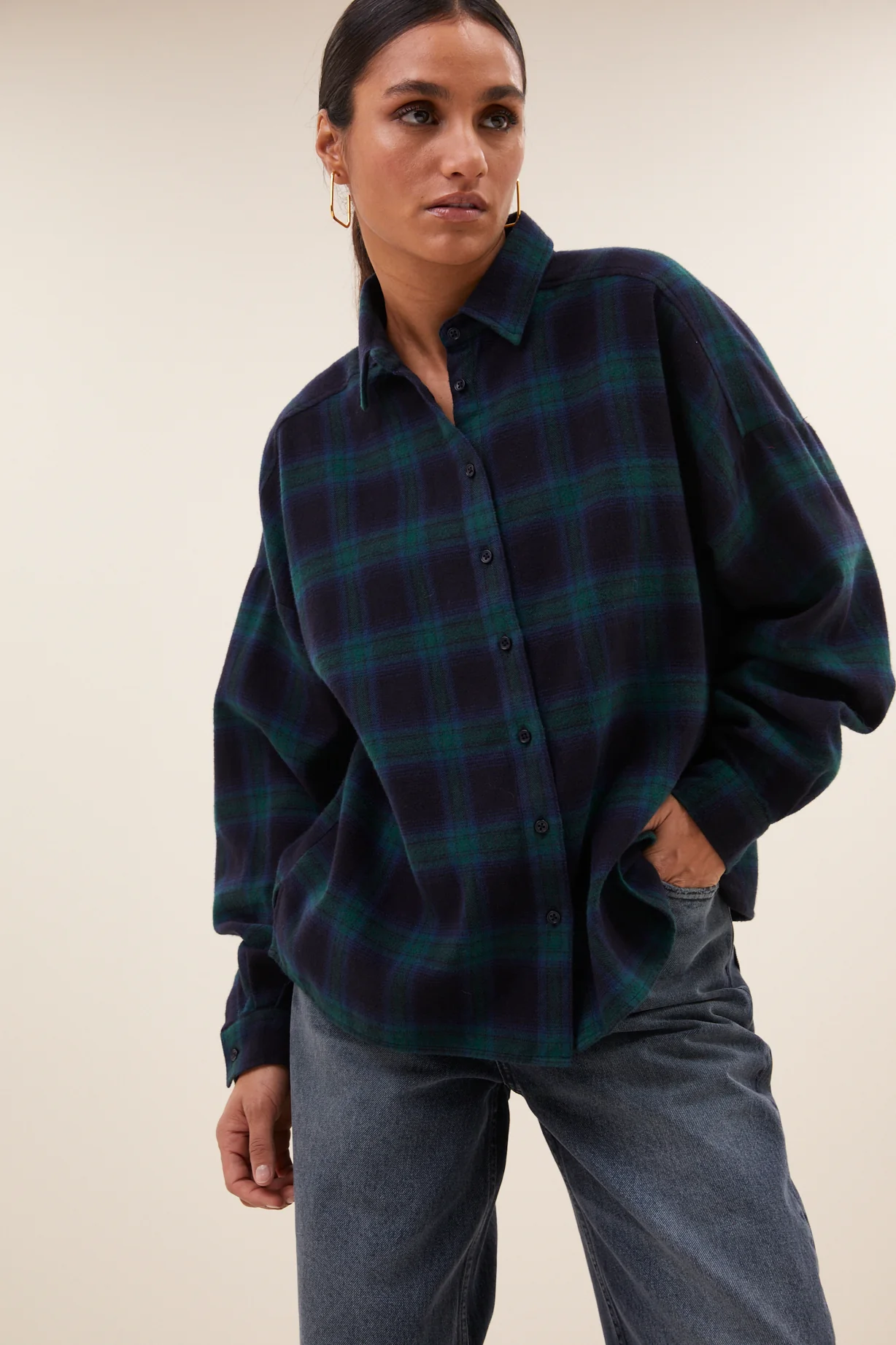Blouses lange mouw groen by-bar