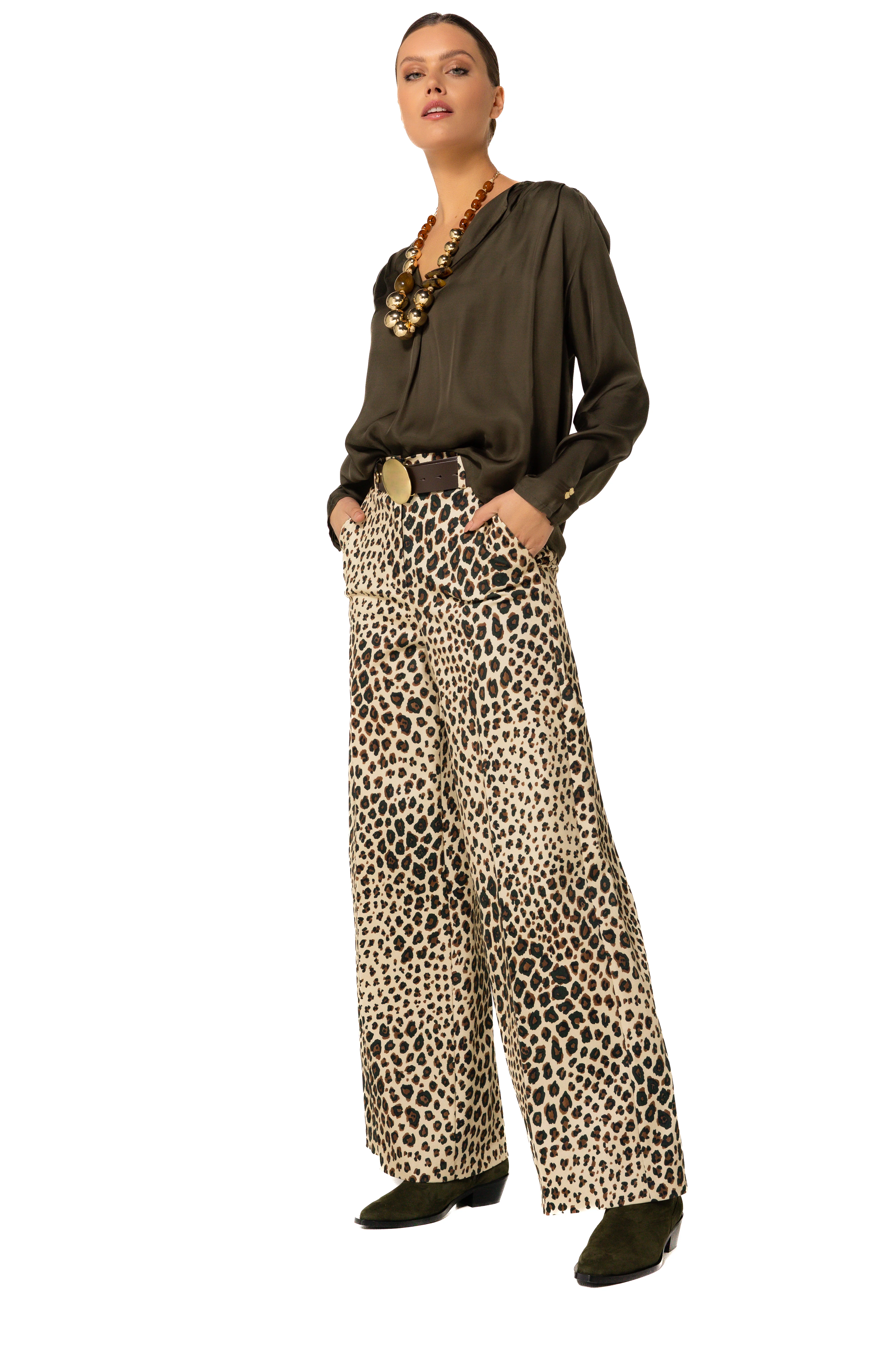 Blouses lange mouw groen Caroline Biss - Image 3