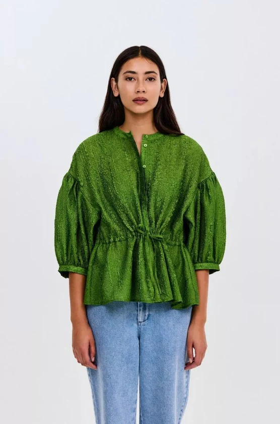 Blouses lange mouw groen CKS