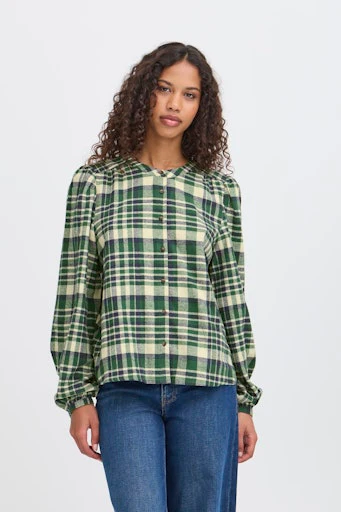 Blouses lange mouw groen ICHI - Image 6
