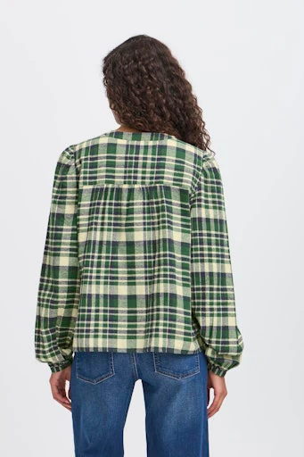 Blouses lange mouw groen ICHI - Image 7