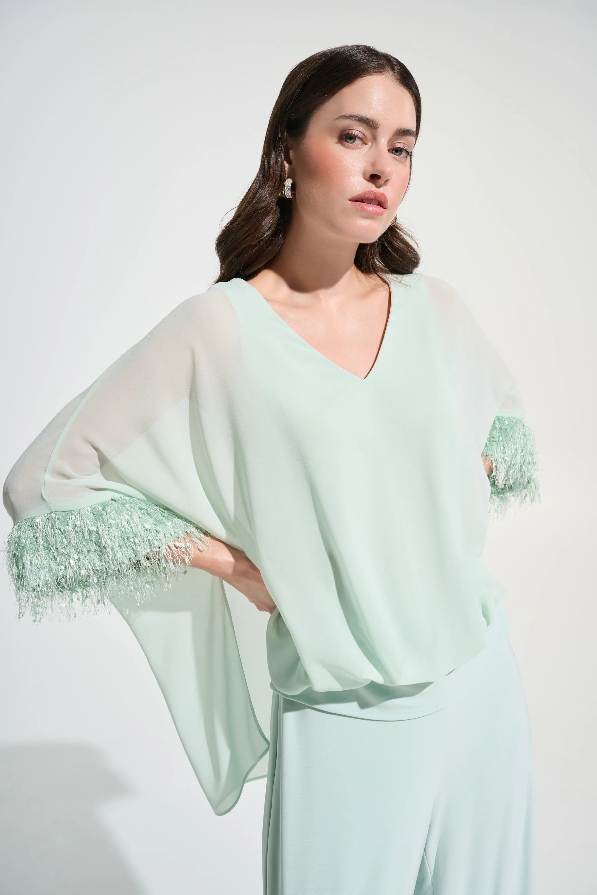 Blouses lange mouw groen Joseph Ribkoff