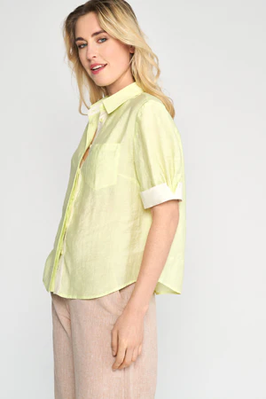 Blouses korte mouw groen Marie Méro